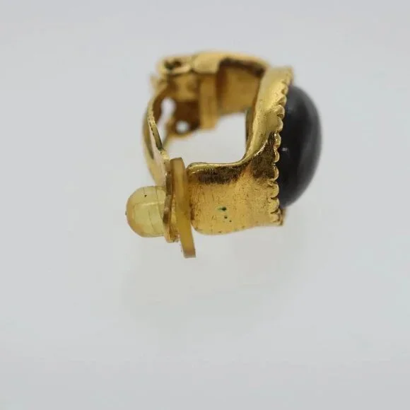 CHANEL Earring metal Gold Tone CC